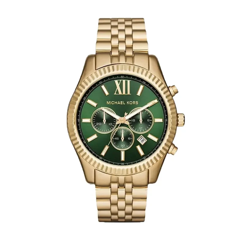 Michael Kors Lexington Green Dial Quartz Men's Watch- MK8446